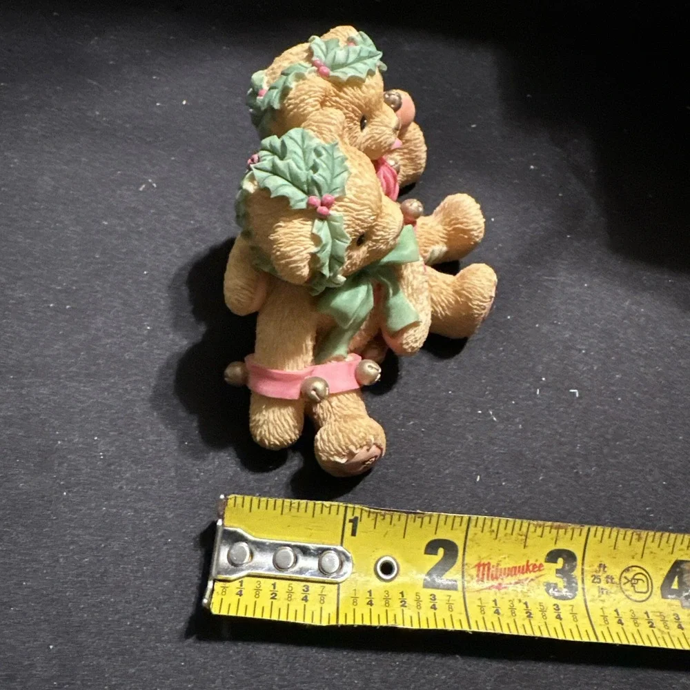 1998‎ CHERISHED TEDDIES RING IN THE HOLIDAYS WITH ME Double FIGURINE 466301